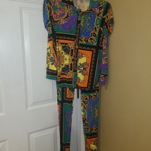 Colorful leggings outfit